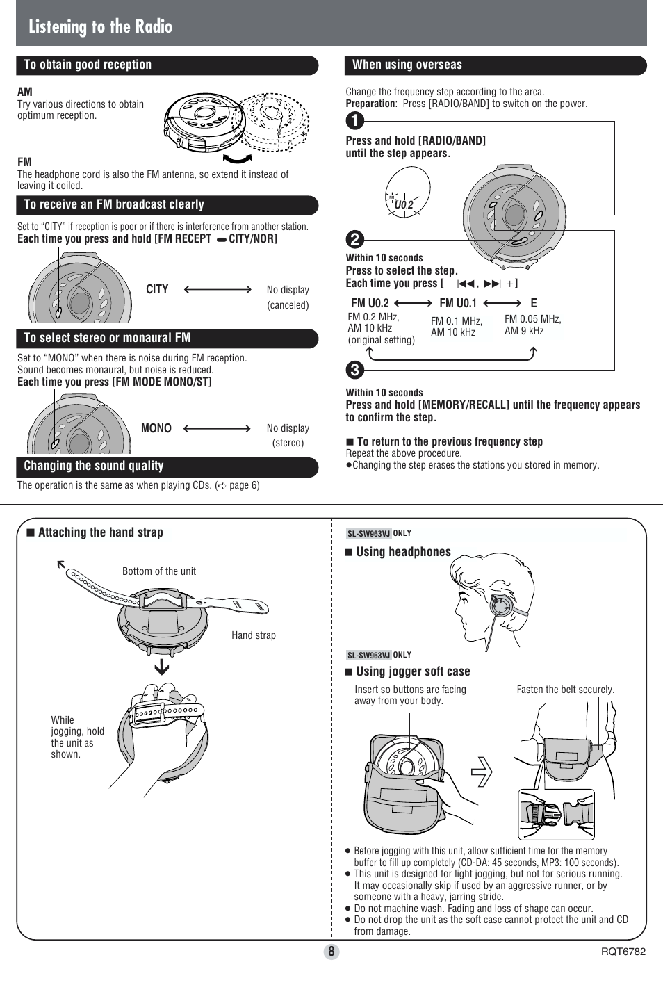 Listening to the radio | Panasonic SL-SW963VJ User Manual | Page 8 / 8