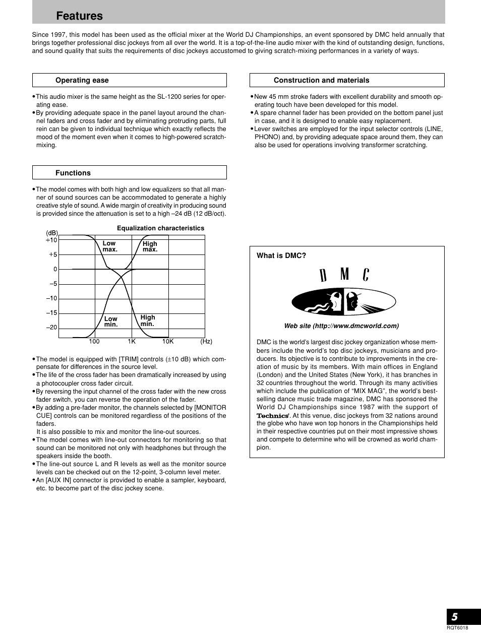 Features | Panasonic SH-EX1200 User Manual | Page 5 / 12
