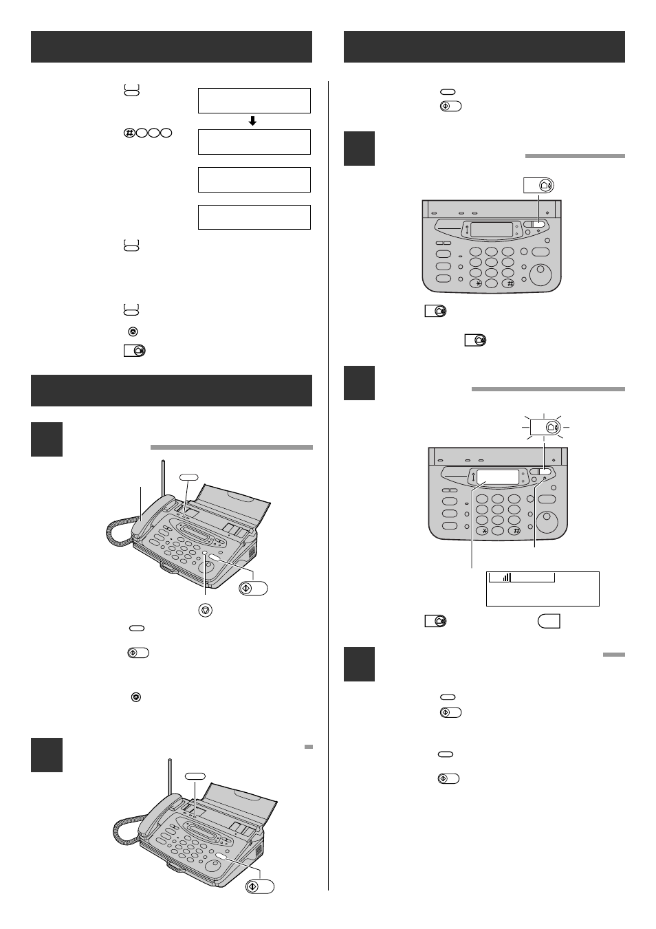 Answering device functions, Setting the answer mode answering device functions, Recording your own greeting message | Erasing the greeting message, Setting up the automatic answering device, Listening to recorded messages, Erasing recorded messages | Panasonic KX-PW12CL User Manual | Page 8 / 16