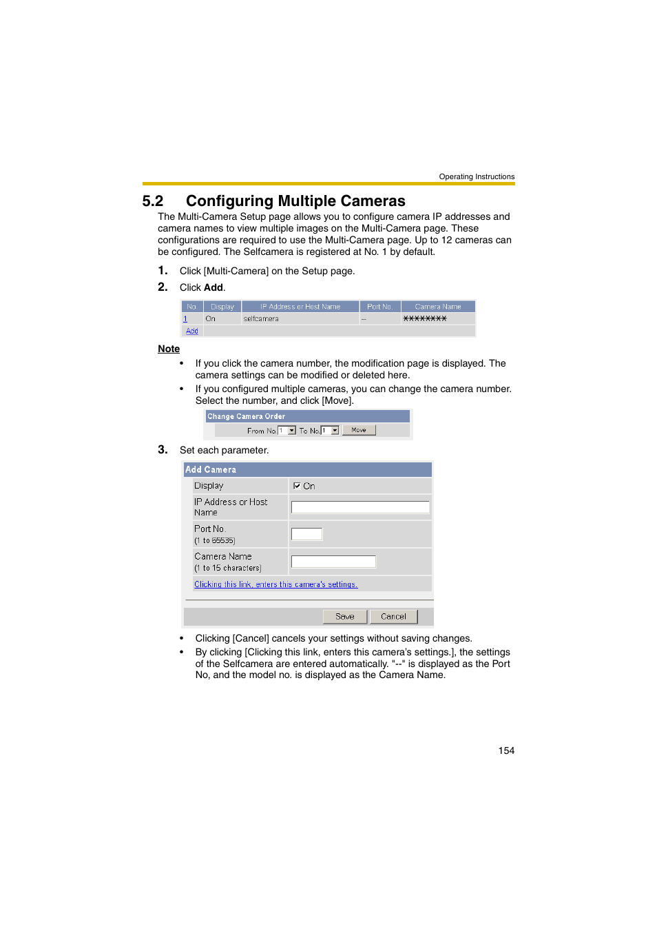 2 configuring multiple cameras, Ge 154, E 154) | Panasonic BB-HCM381 User Manual | Page 154 / 204
