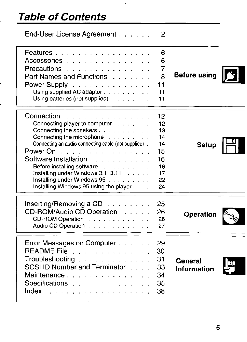 Panasonic KXL-D721 User Manual | Page 5 / 40