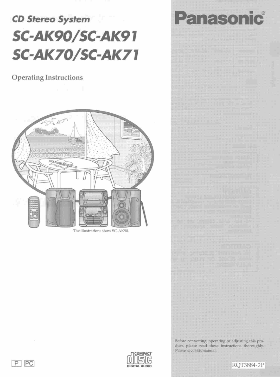 Panasonic SC-AK90 User Manual | 40 pages