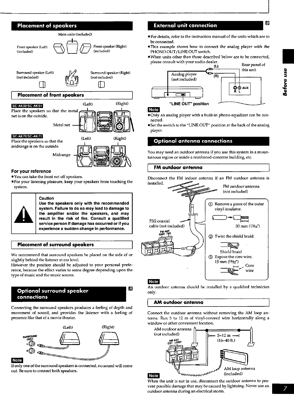 Panasonic SC-AK90 User Manual | Page 7 / 40