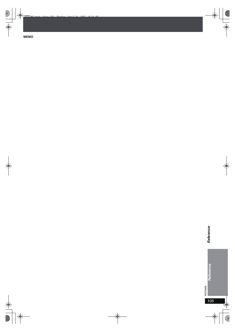 Panasonic SCPTX7 User Manual | Page 105 / 112