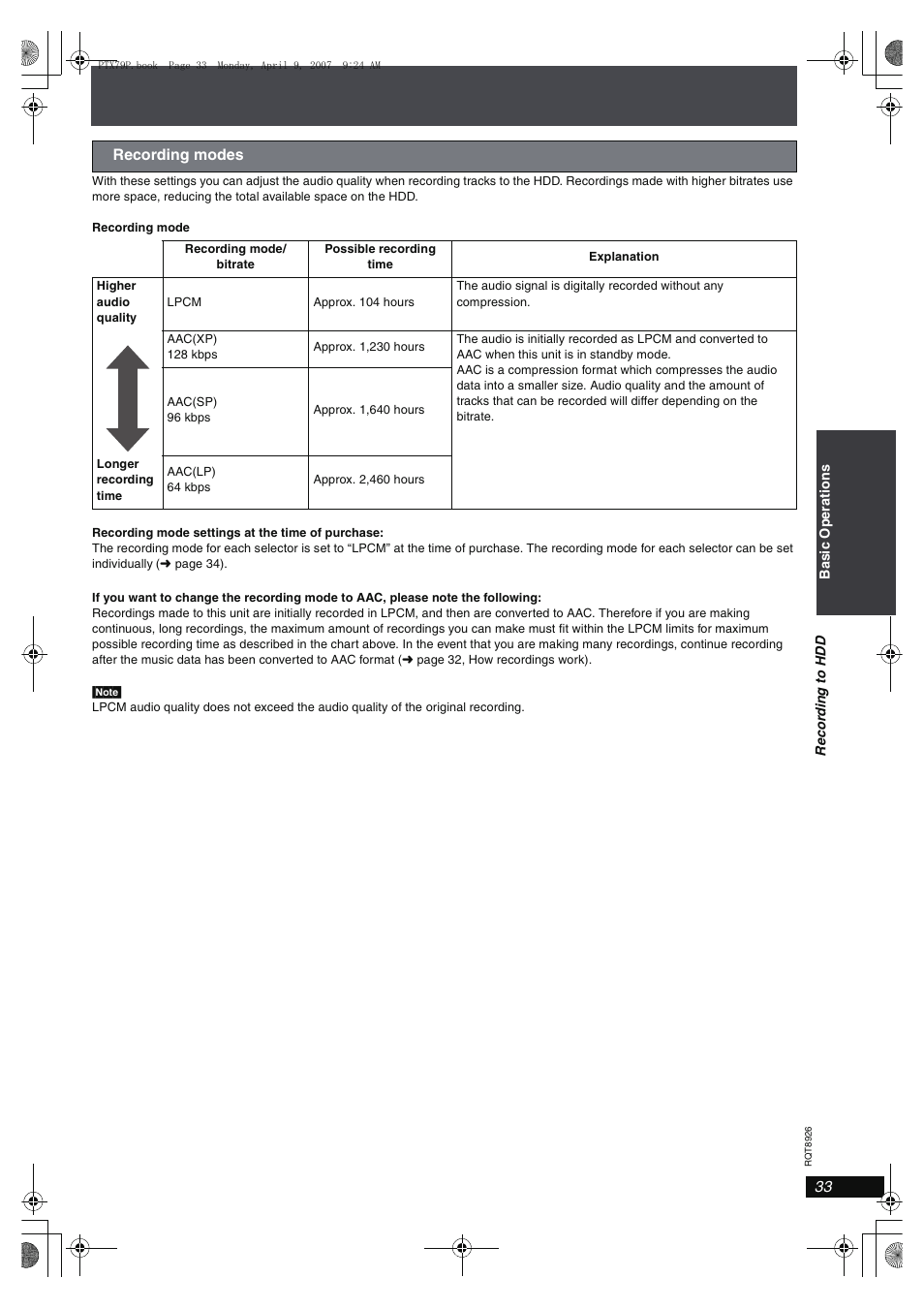 Panasonic SCPTX7 User Manual | Page 33 / 112