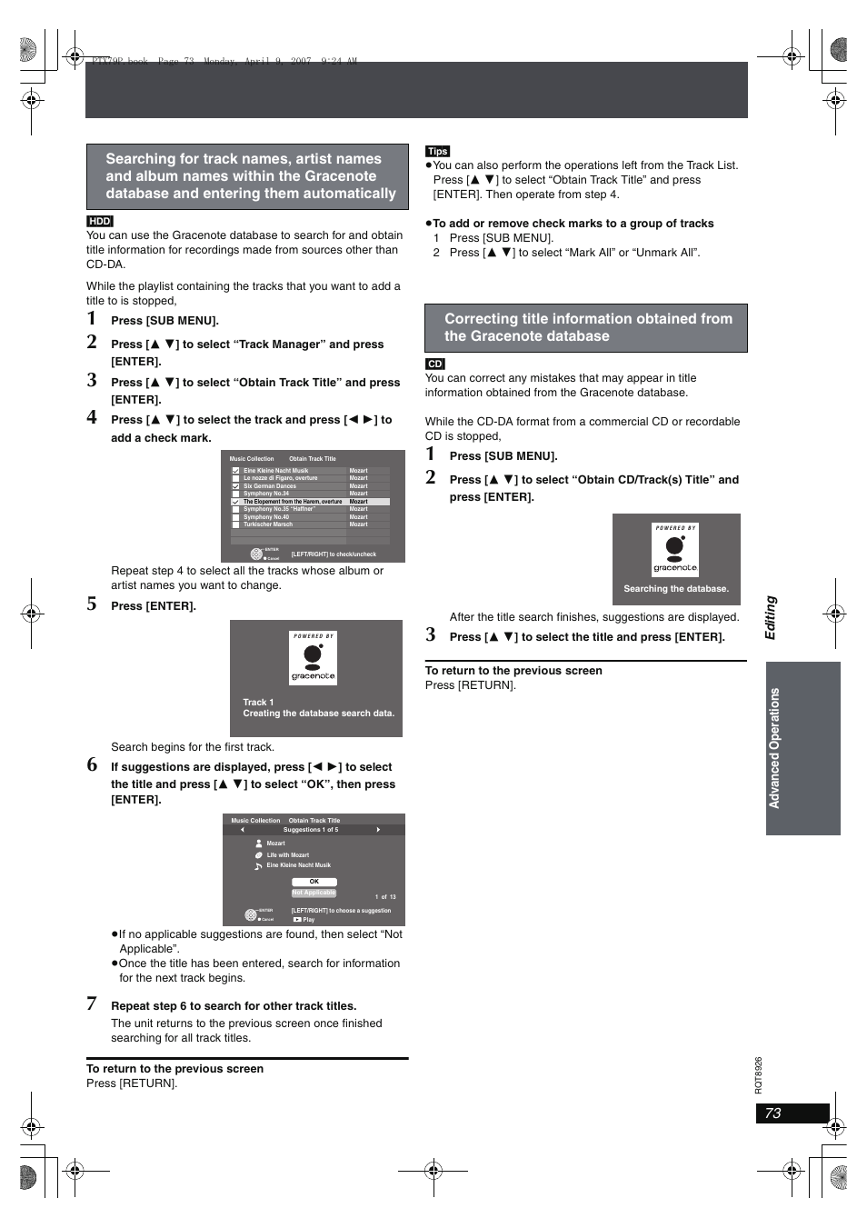 Panasonic SCPTX7 User Manual | Page 73 / 112
