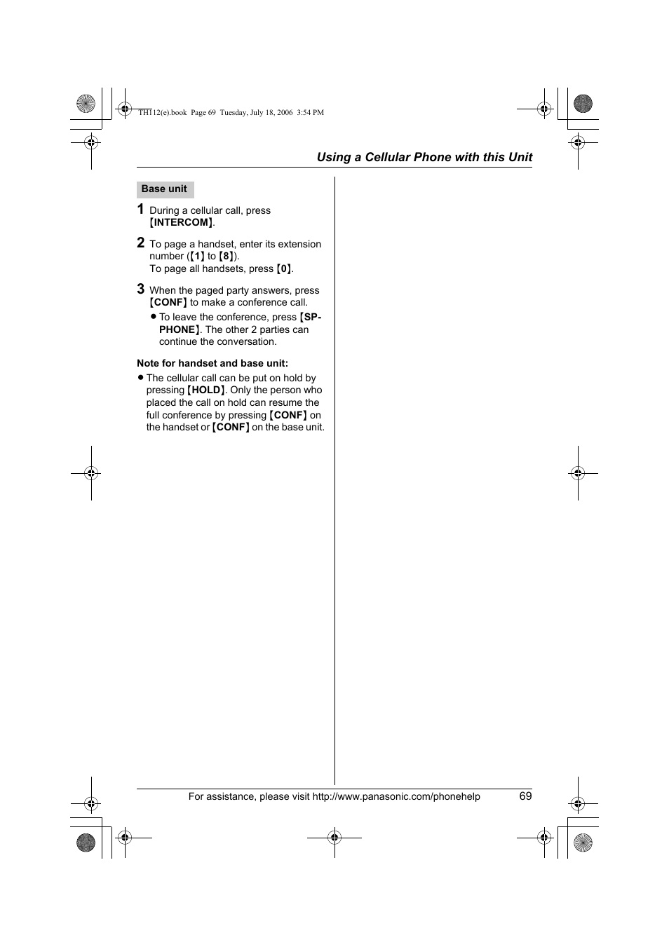 Panasonic KX-TH112 User Manual | Page 69 / 92