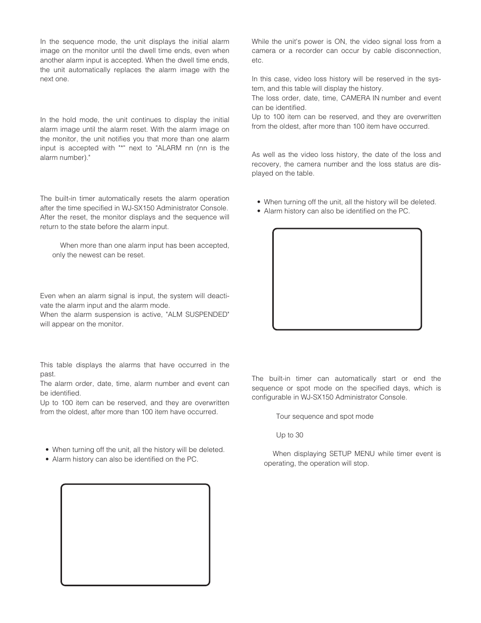 Timer event | Panasonic WJ-SX 150 User Manual | Page 17 / 148