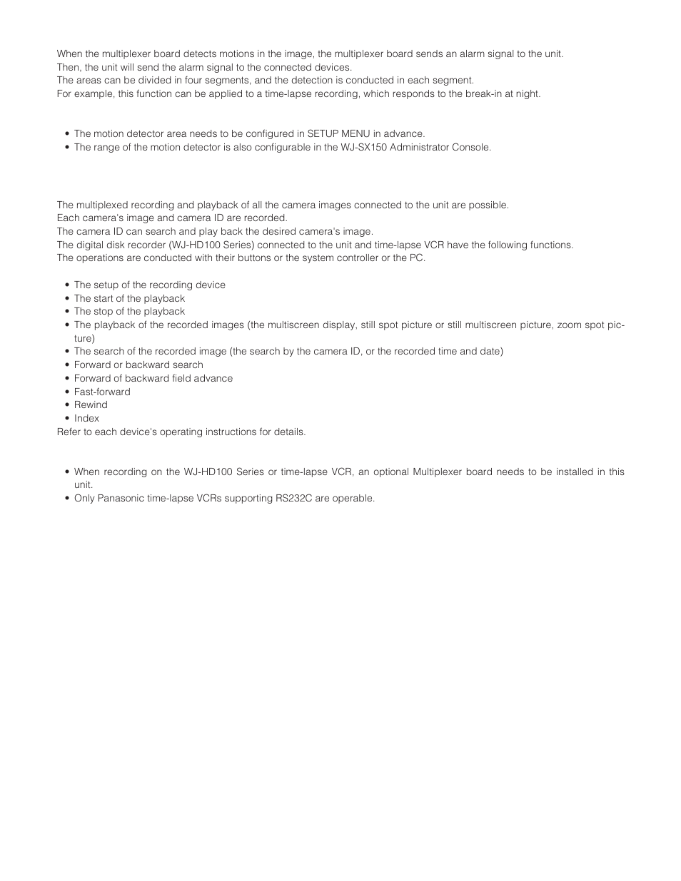 Panasonic WJ-SX 150 User Manual | Page 20 / 148