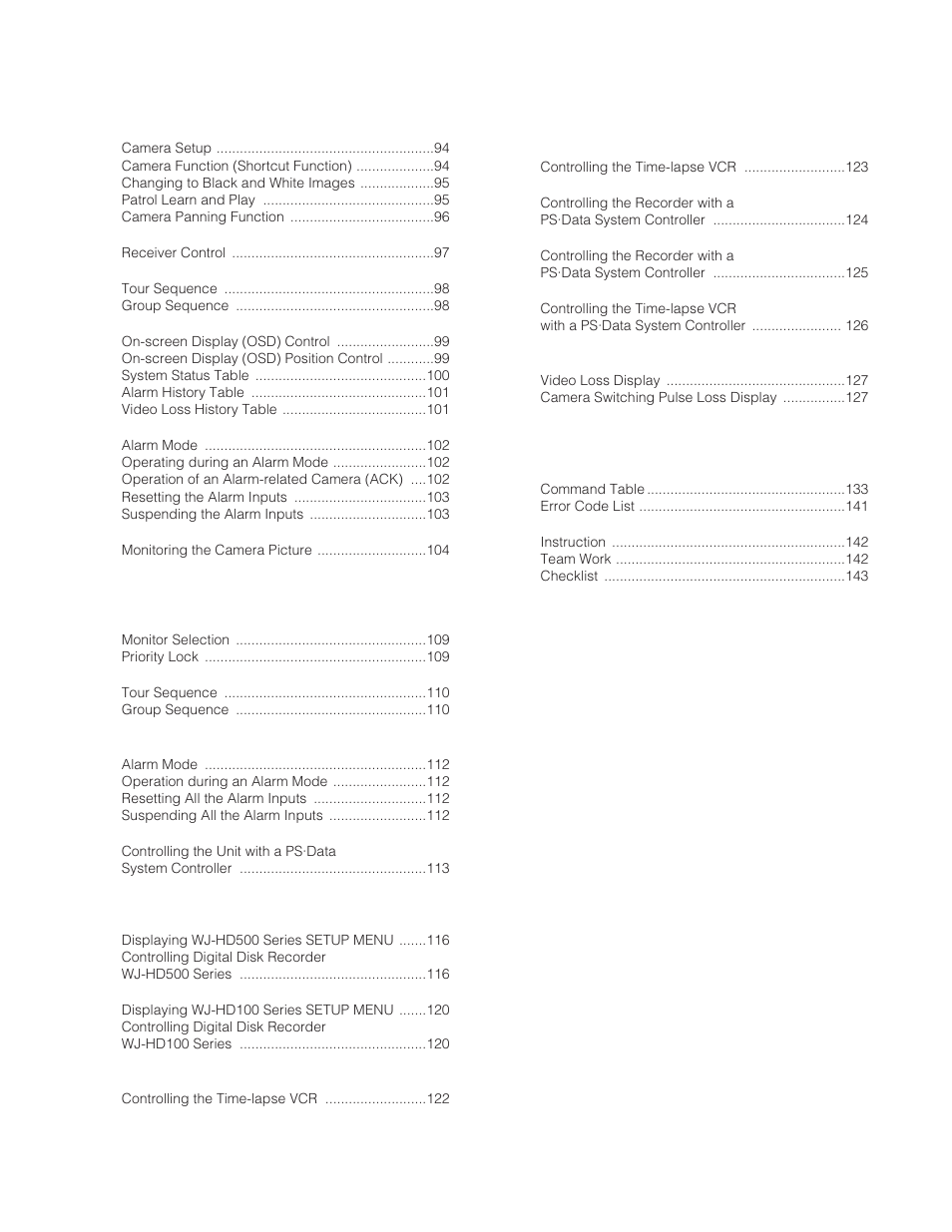 Panasonic WJ-SX 150 User Manual | Page 5 / 148