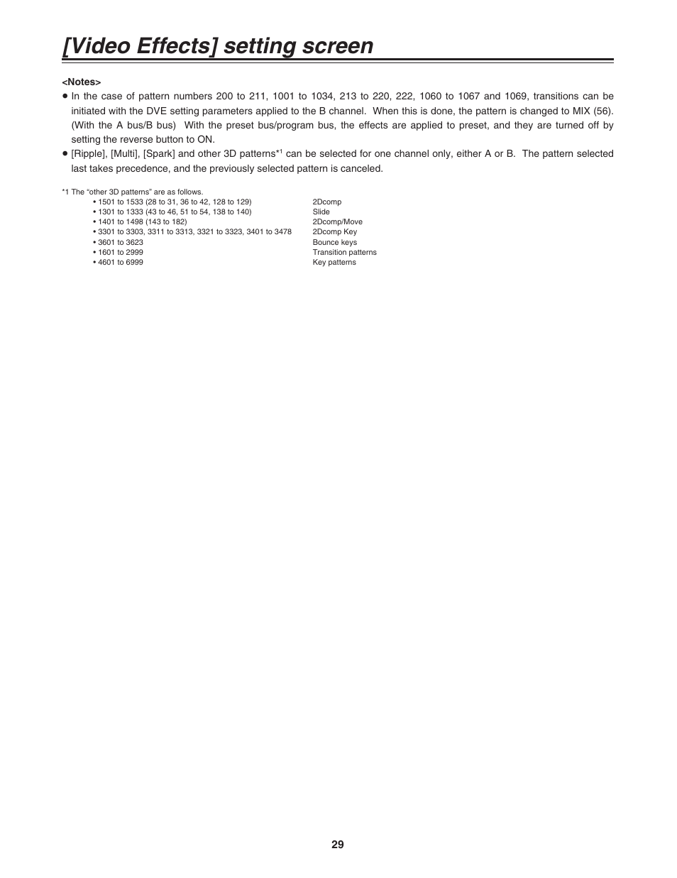 Video effects] setting screen | Panasonic AG-MX70 User Manual | Page 29 / 102