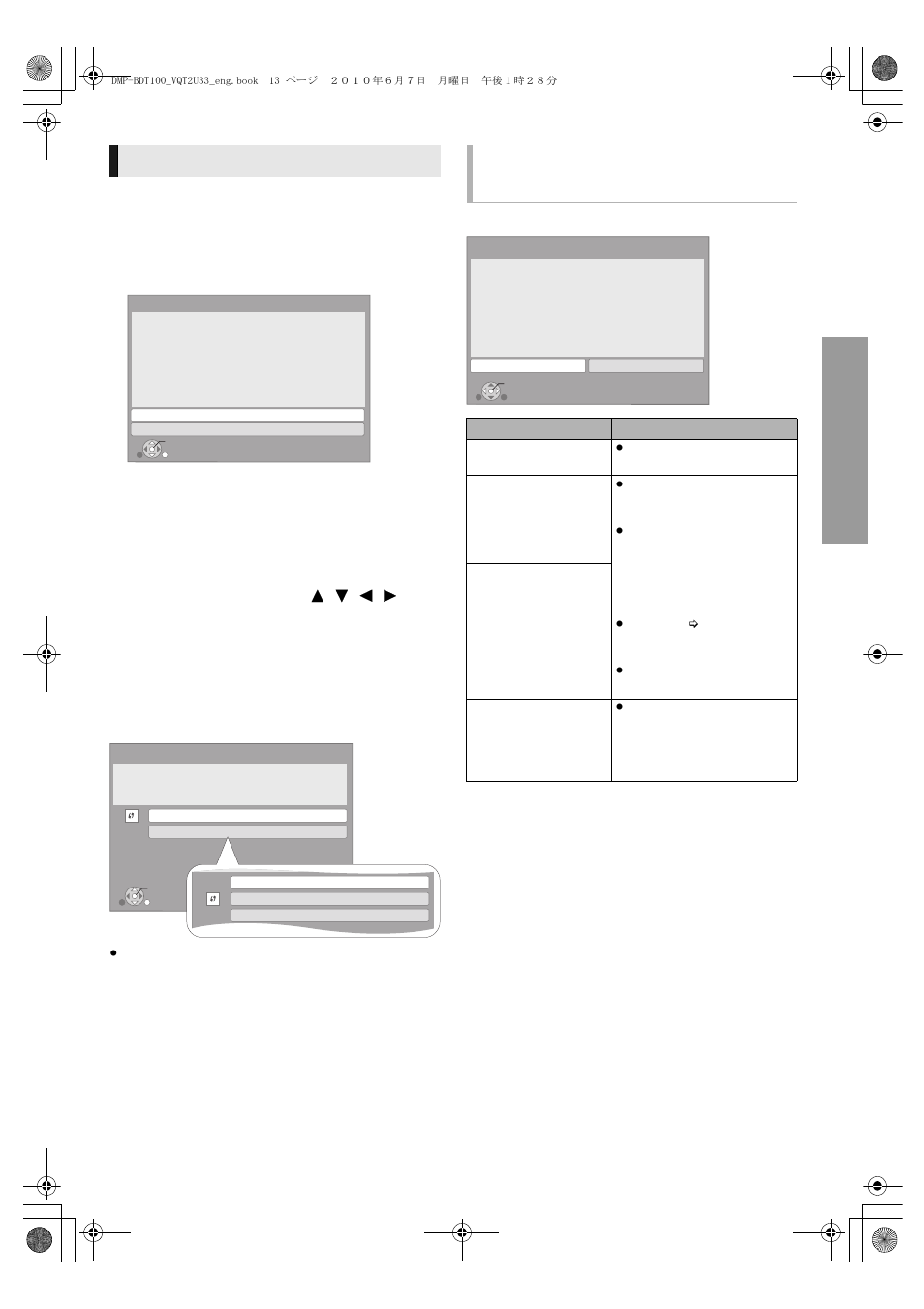 Network easy setting, When you experience problems with settings, Select “wired” or “wireless” and press [ok | Panasonic DMP-BDT105 User Manual | Page 13 / 48