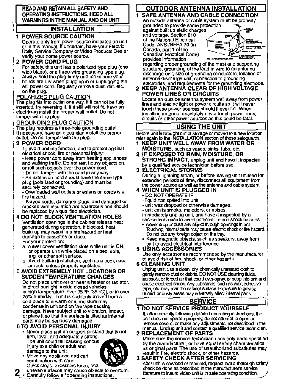 Panasonic OMNIVISION PV-DM2791 User Manual | Page 2 / 80