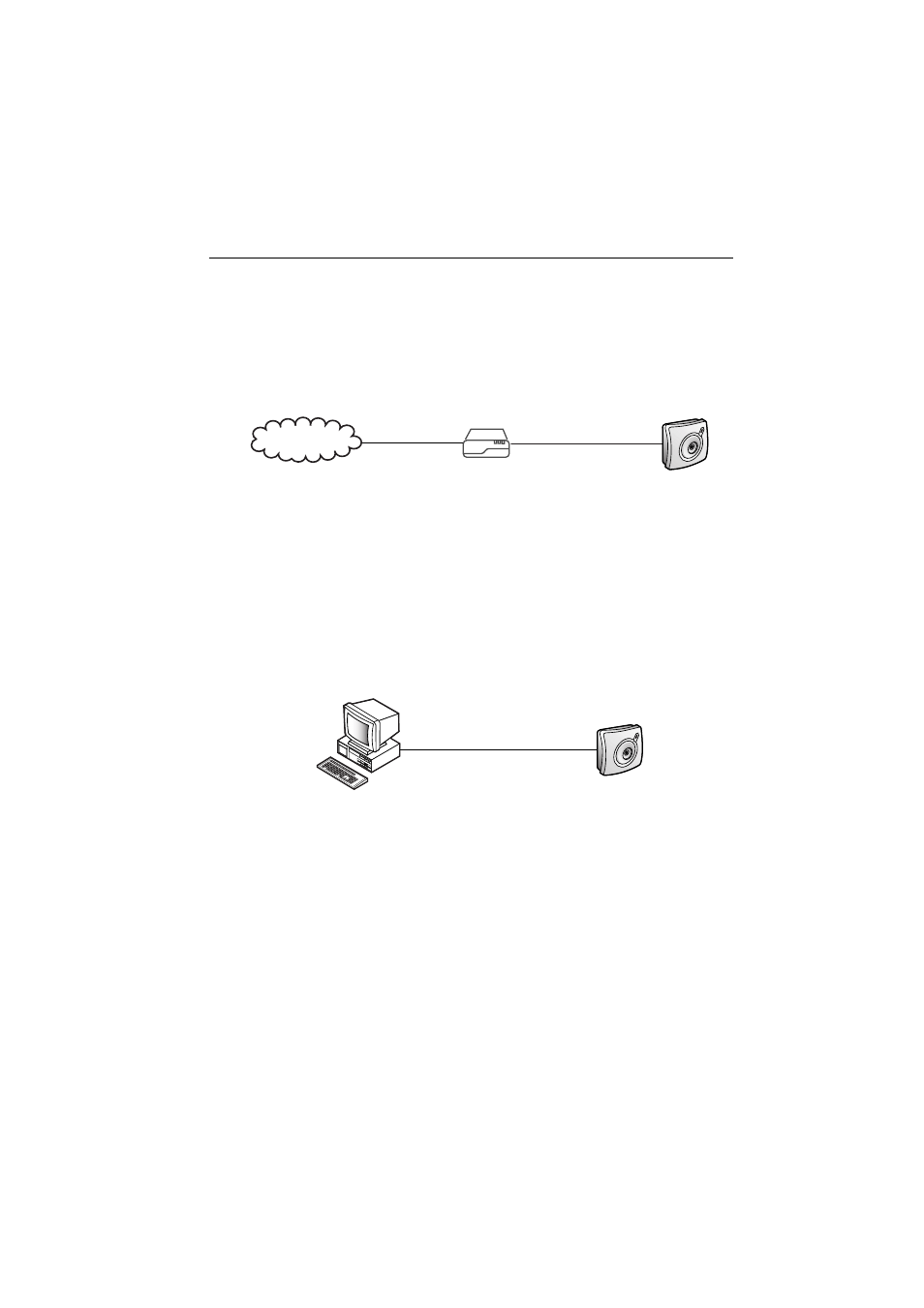 Type 3]—internet direct connection with a modem, Type 4]—direct connection with a pc | Panasonic KX-HCM8 User Manual | Page 19 / 118