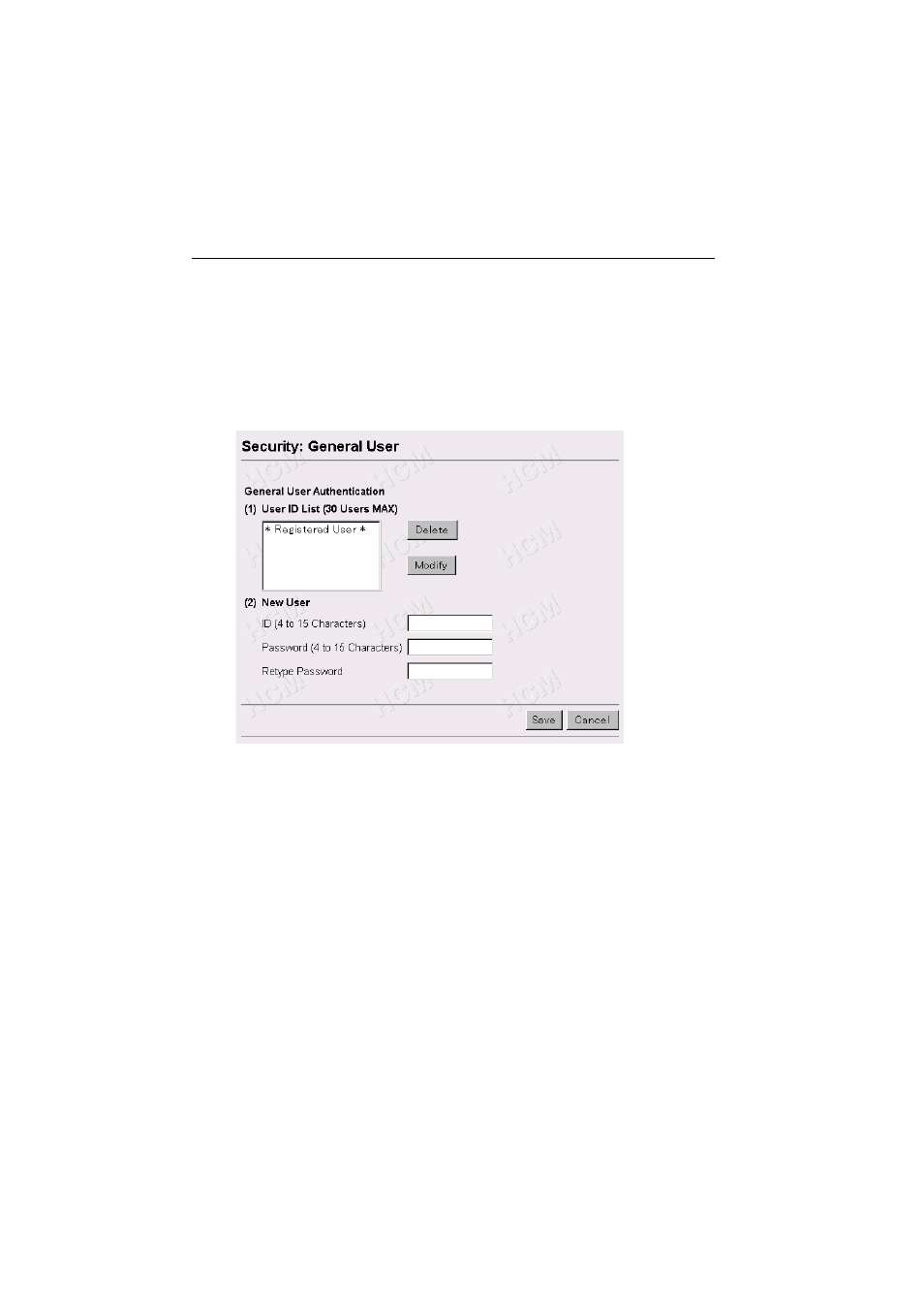 5security: general user, Ge 58, 5 security: general user | Panasonic KX-HCM8 User Manual | Page 58 / 118