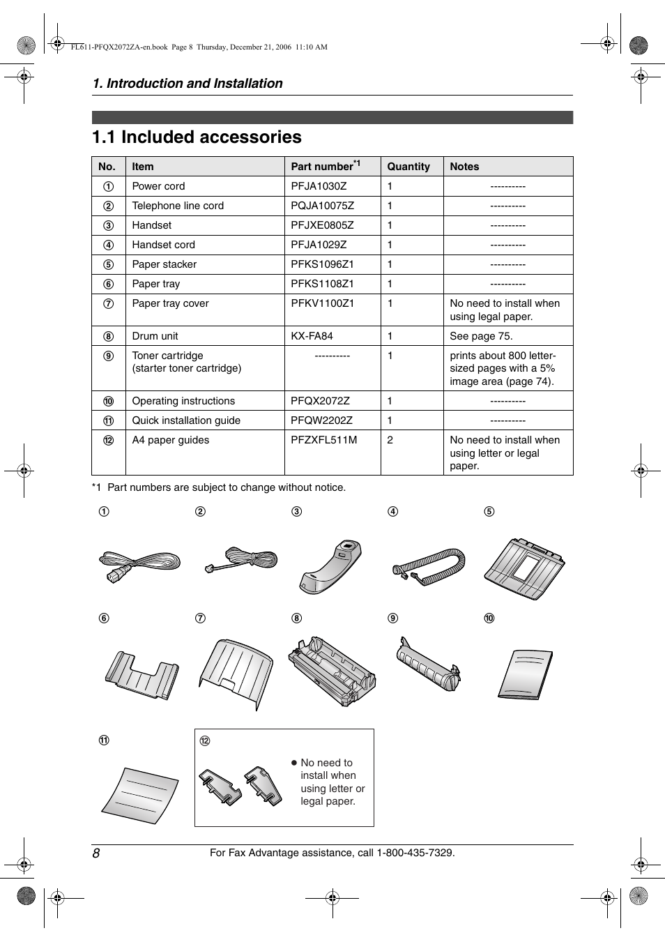 Panasonic KX-FL611 User Manual | Page 10 / 86