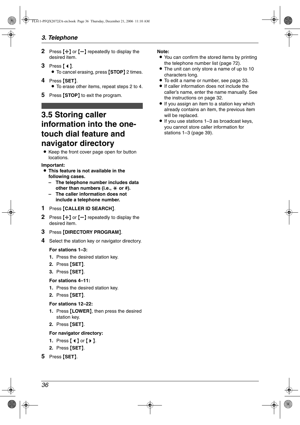 Panasonic KX-FL611 User Manual | Page 38 / 86