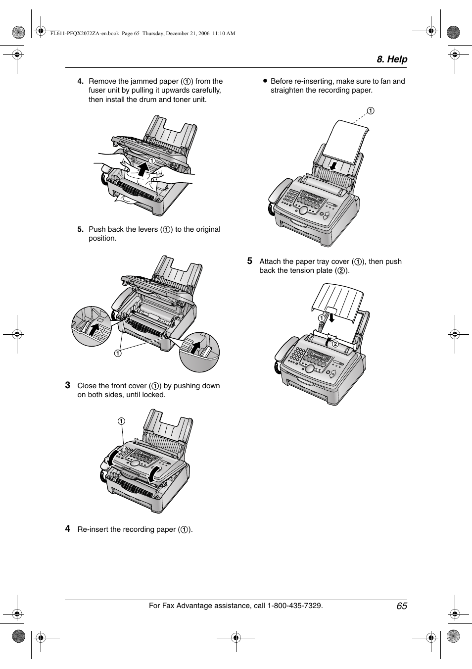 Help 65 | Panasonic KX-FL611 User Manual | Page 67 / 86