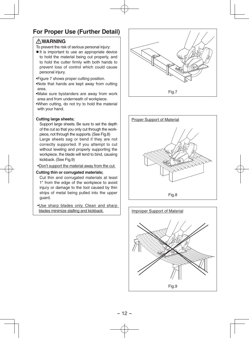 For proper use (further detail) | Panasonic EY3552 User Manual | Page 12 / 48