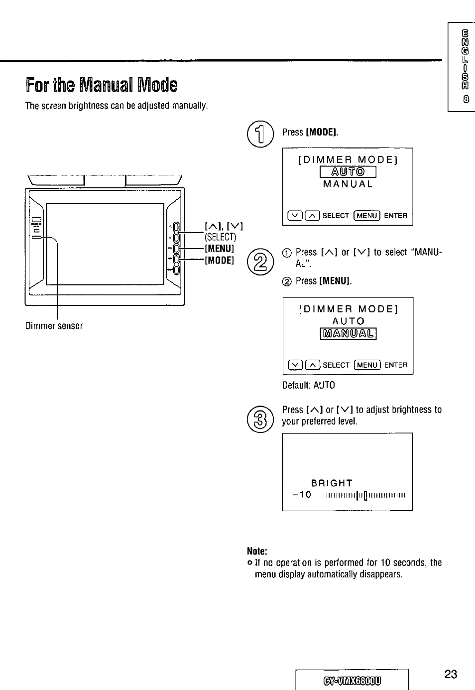 Note | Panasonic CY VMX6800U User Manual | Page 23 / 76