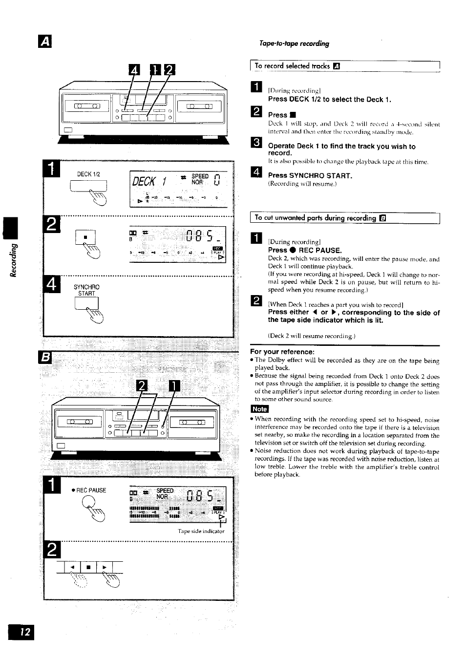 N n r | Panasonic RS-TR272 User Manual | Page 12 / 15