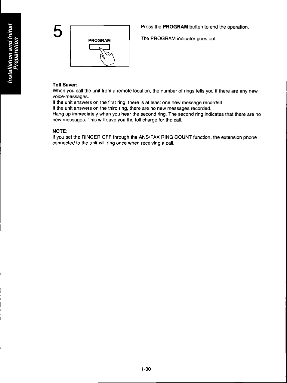 Toll saver, Note | Panasonic KX-F160 User Manual | Page 38 / 124