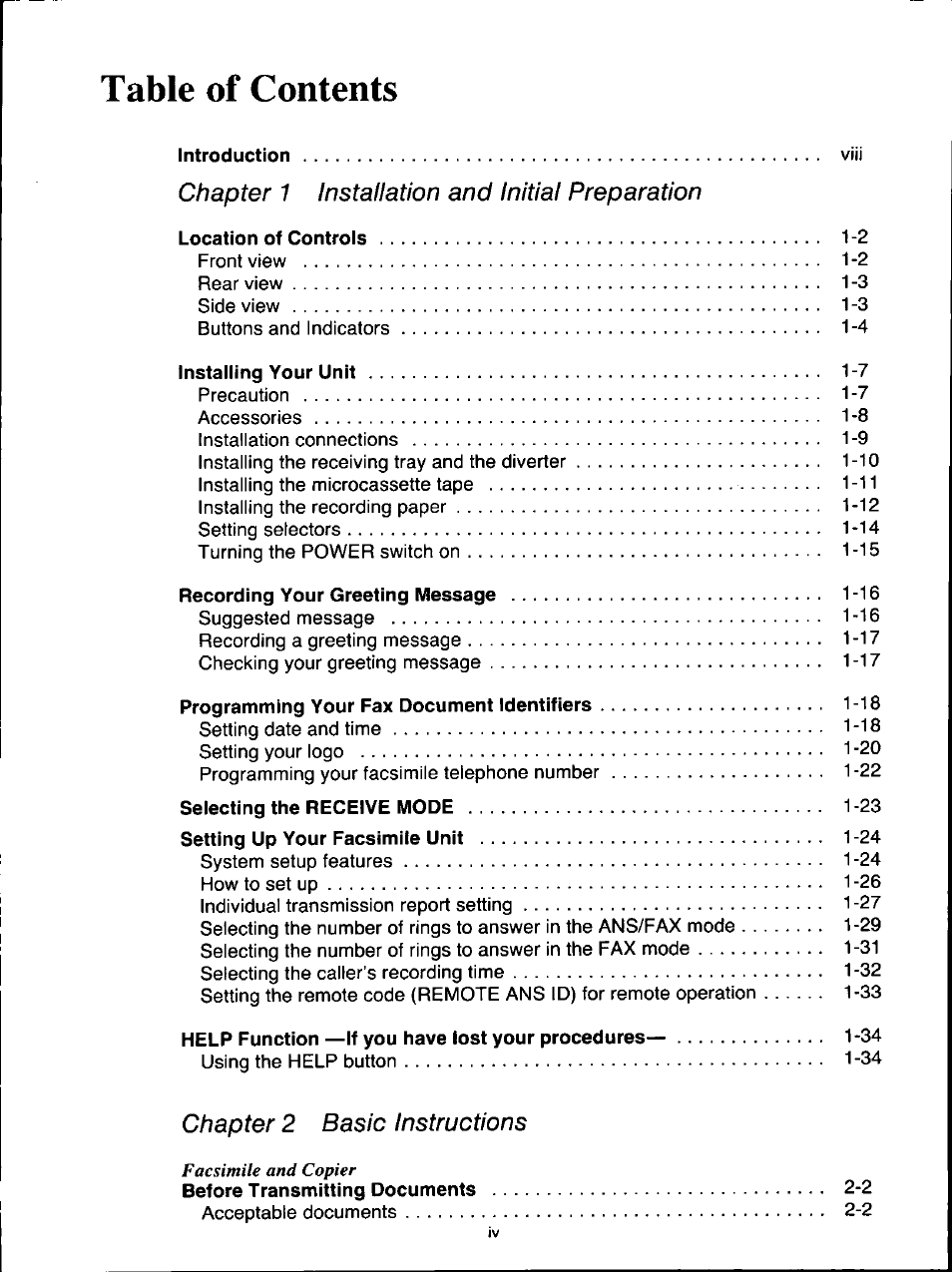 Panasonic KX-F160 User Manual | Page 4 / 124