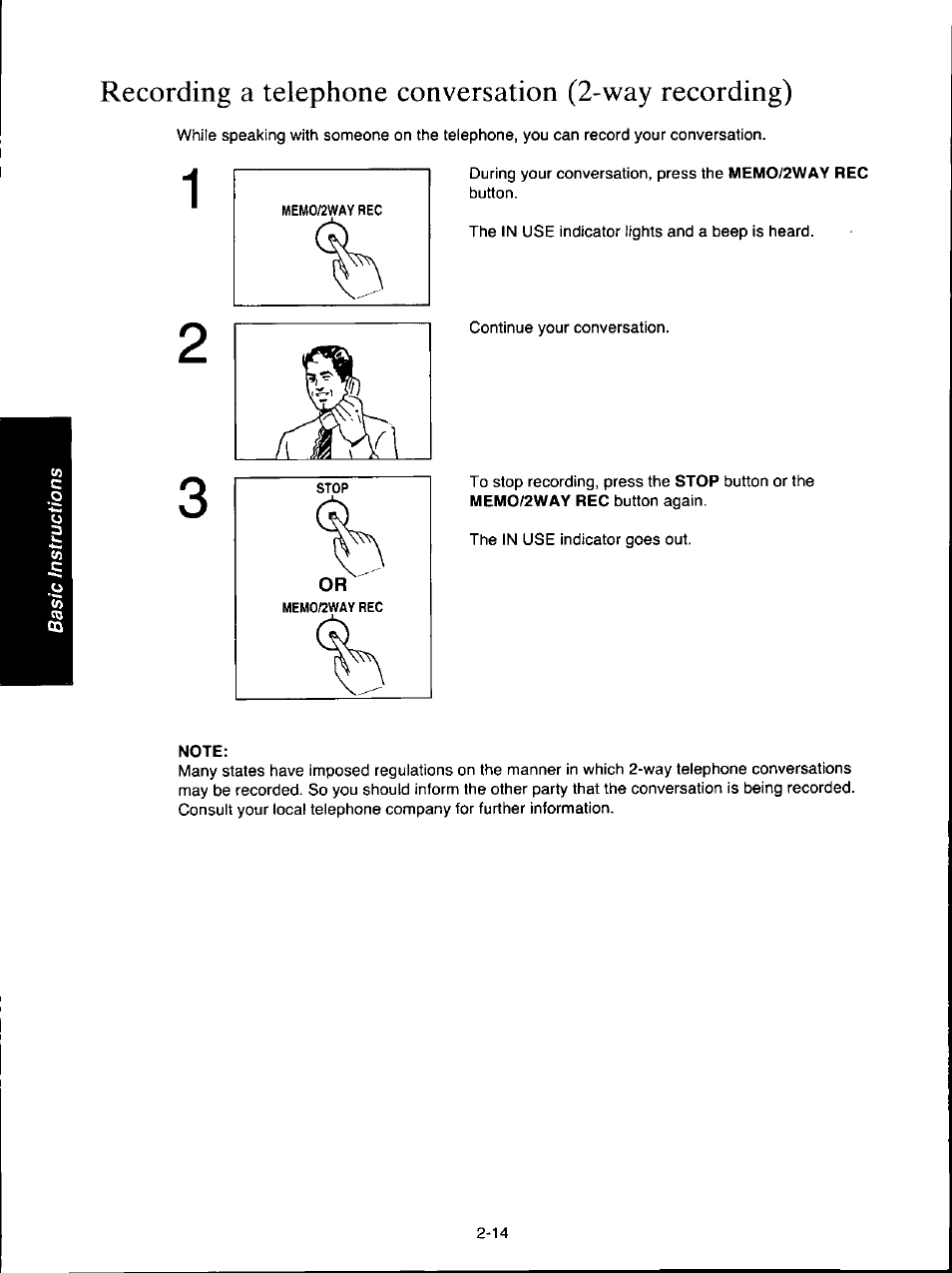 Note | Panasonic KX-F160 User Manual | Page 56 / 124