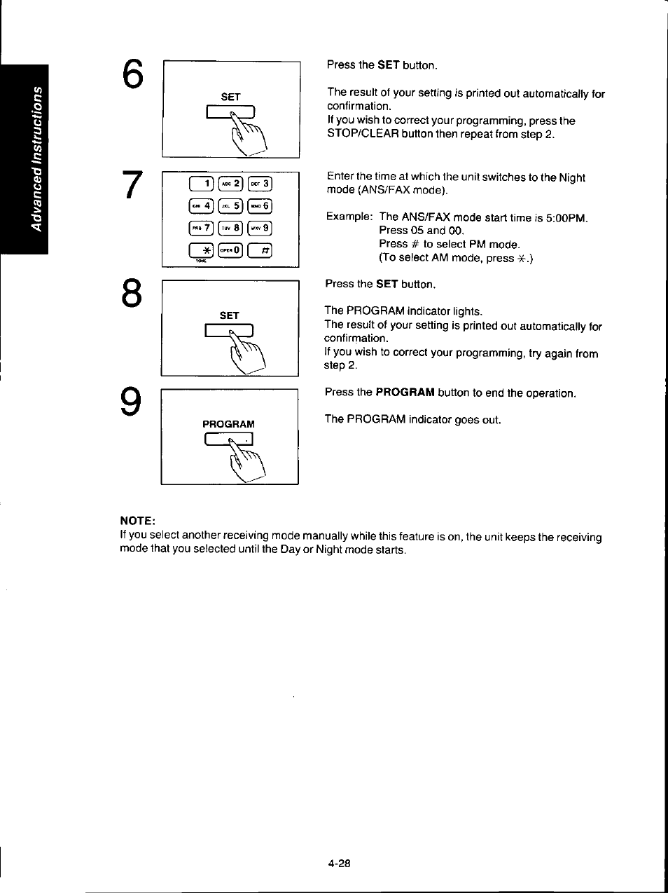 Note, Qscd | Panasonic KX-F160 User Manual | Page 94 / 124