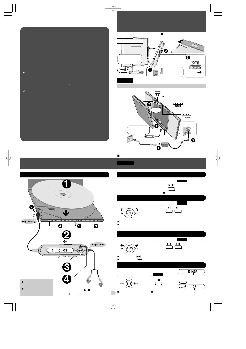 How to use, Connecting the speakers | Panasonic SL-J910 User Manual | Page 5 / 6