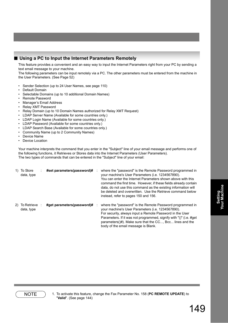 Panasonic DP-180 User Manual | Page 149 / 194