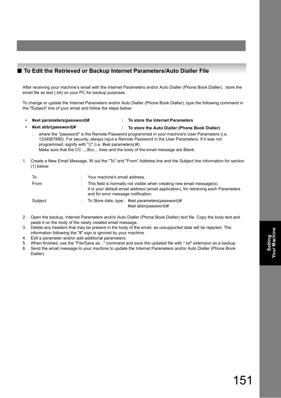 Auto dialler file | Panasonic DP-180 User Manual | Page 151 / 194