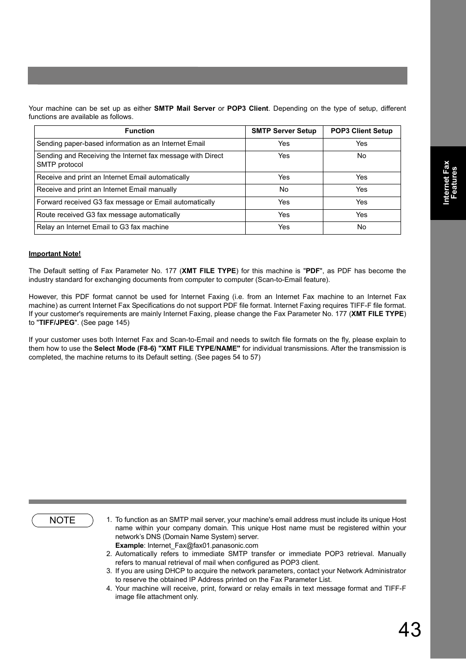 Panasonic DP-180 User Manual | Page 43 / 194