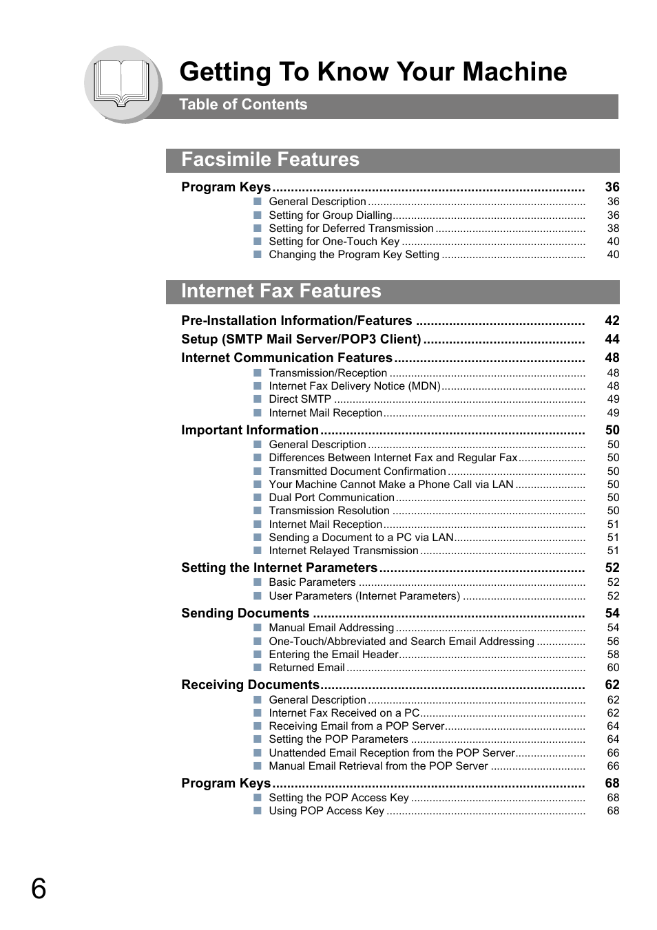 Panasonic DP-180 User Manual | Page 6 / 194