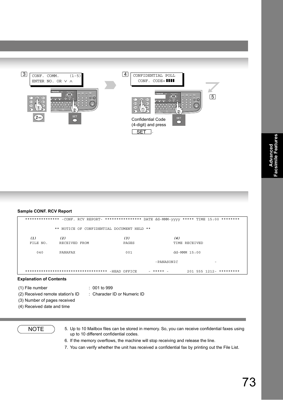 Panasonic DP-180 User Manual | Page 73 / 194