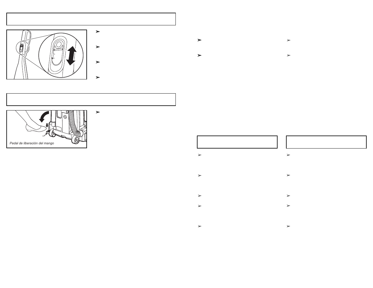 Nettoyage de l’agitateur, Limpieza del agitador, On-off switch | Handle adjustments | Panasonic MC-UG693 User Manual | Page 57 / 76