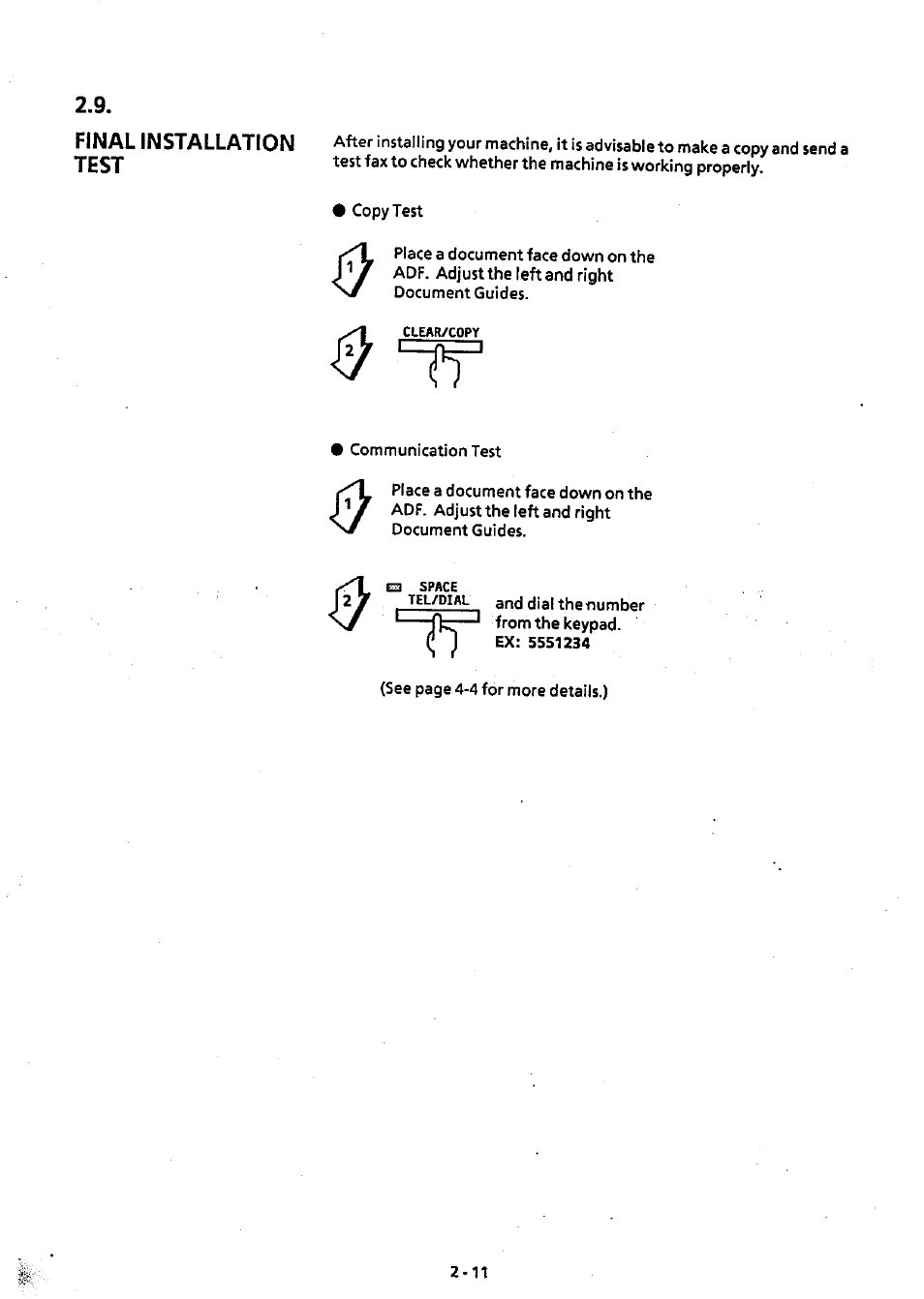 Panasonic Panafax UF-311 User Manual | Page 20 / 75