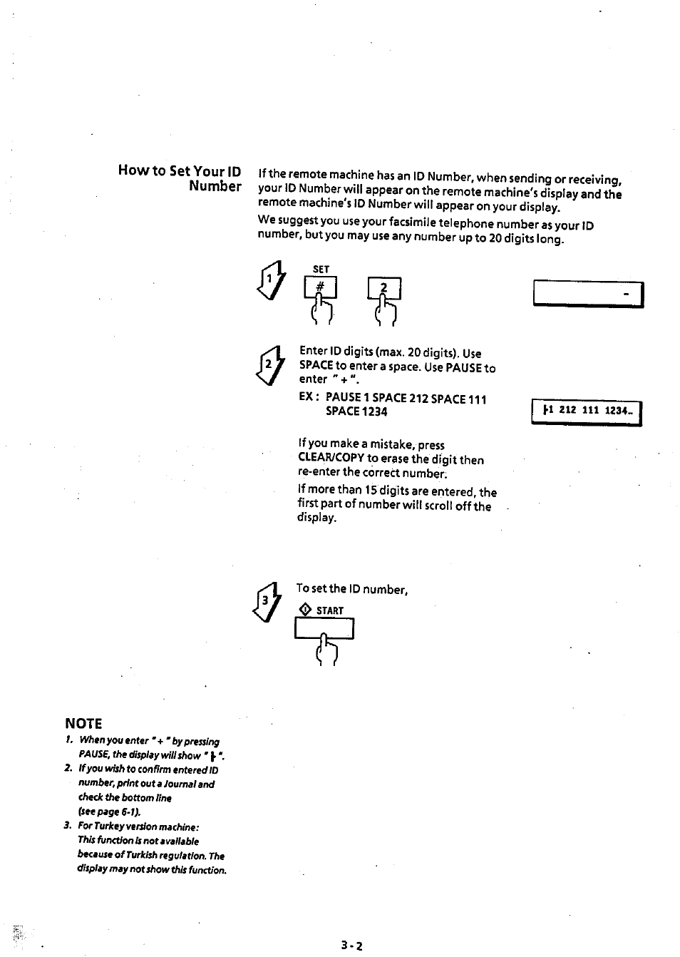 Note | Panasonic Panafax UF-311 User Manual | Page 22 / 75