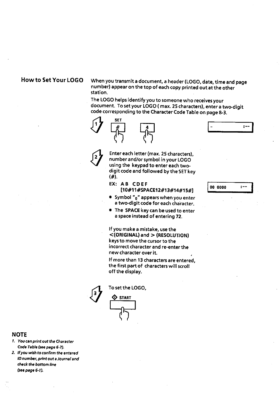 Note | Panasonic Panafax UF-311 User Manual | Page 23 / 75