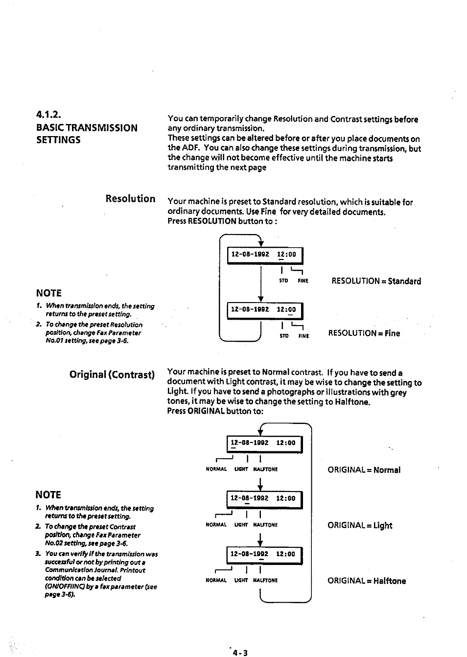 Note | Panasonic Panafax UF-311 User Manual | Page 30 / 75