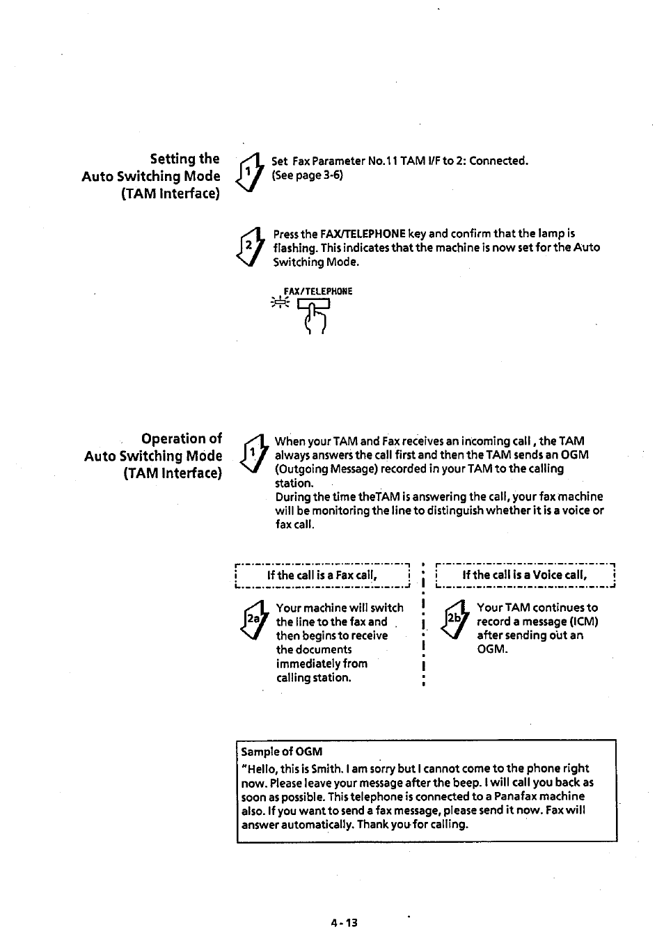 Panasonic Panafax UF-311 User Manual | Page 40 / 75