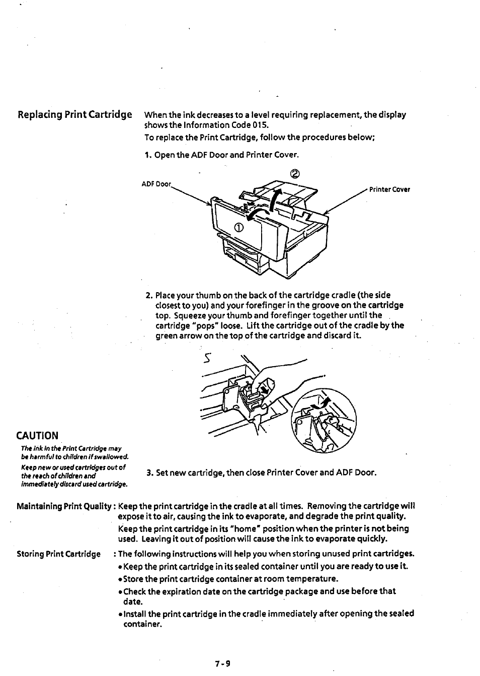 Caution | Panasonic Panafax UF-311 User Manual | Page 65 / 75