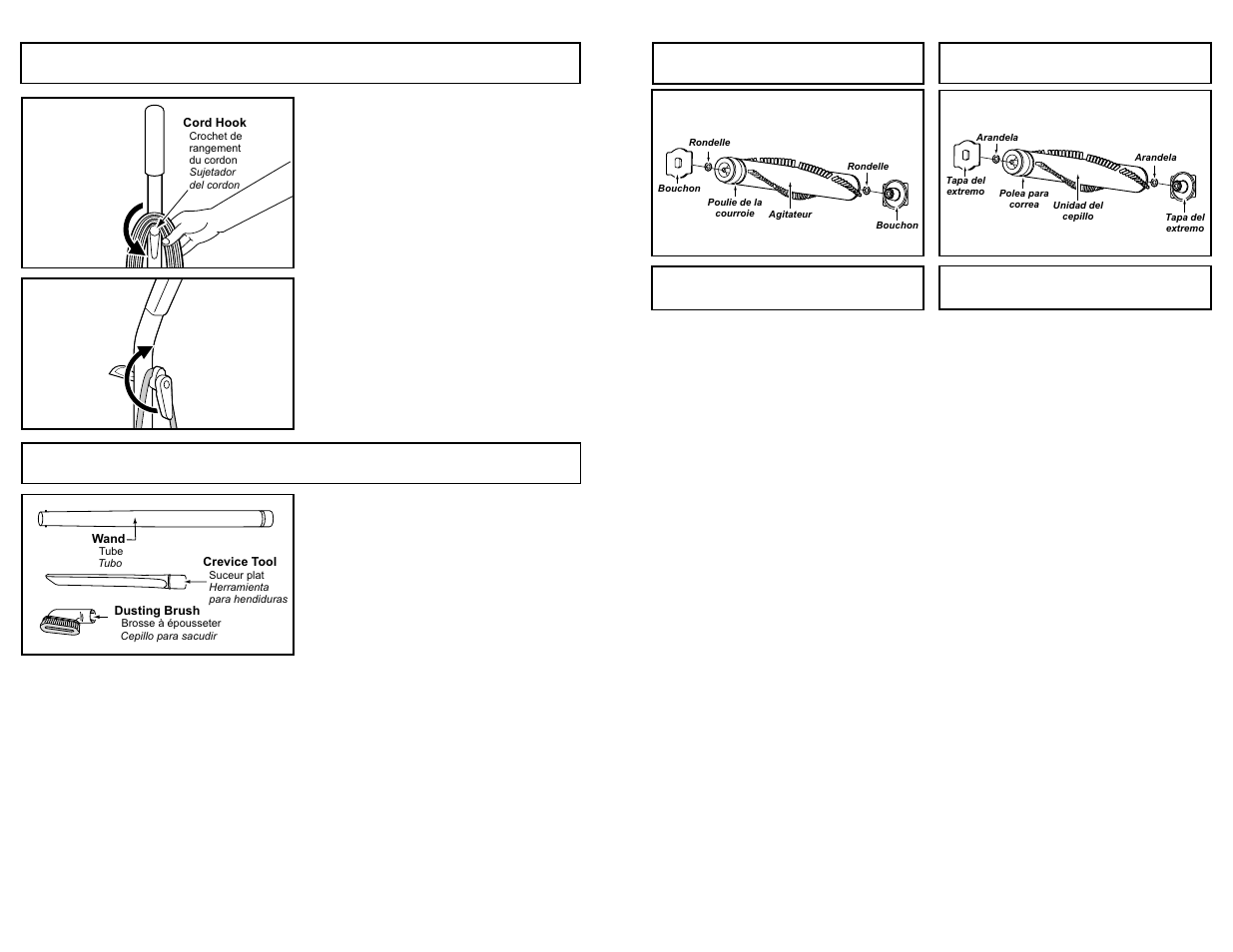 Using cord hook, Tool storage, Using cord hook tool storage | Panasonic MC-V5004 User Manual | Page 14 / 44
