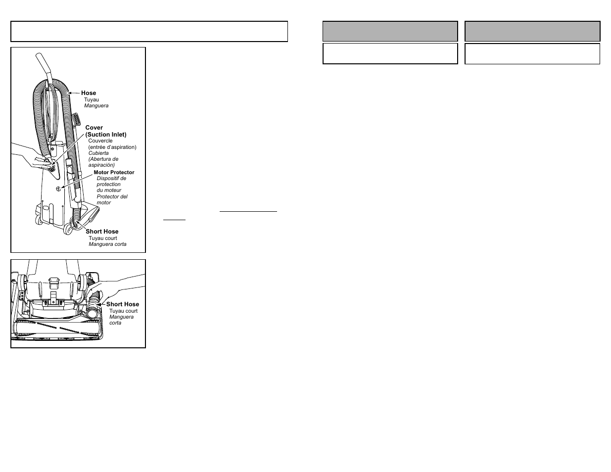 Removing clogs, Montaje assemblage | Panasonic MC-V5004 User Manual | Page 32 / 44