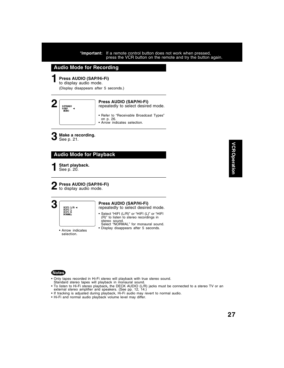 Panasonic AG-VP320 User Manual | Page 27 / 64