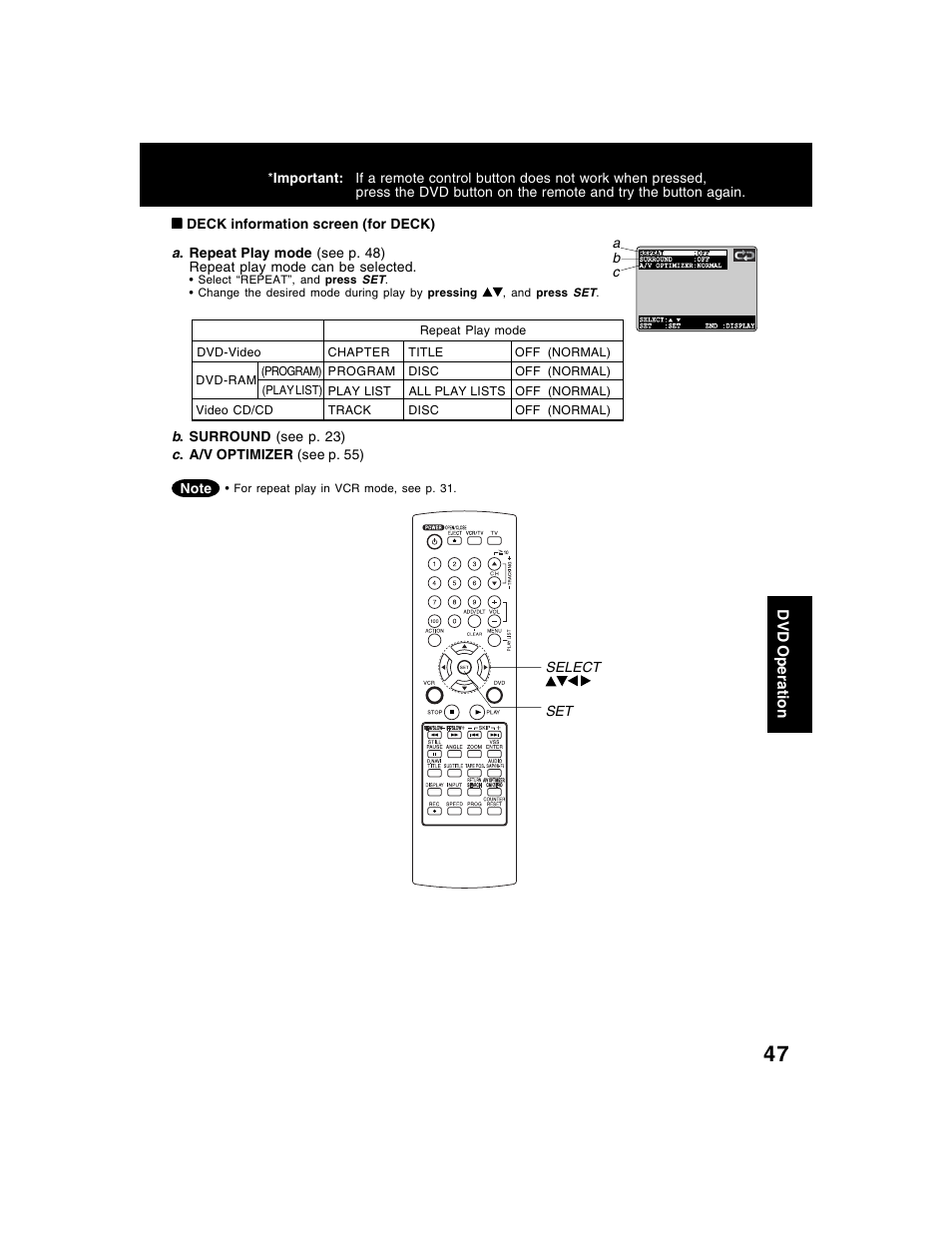 Panasonic AG-VP320 User Manual | Page 47 / 64