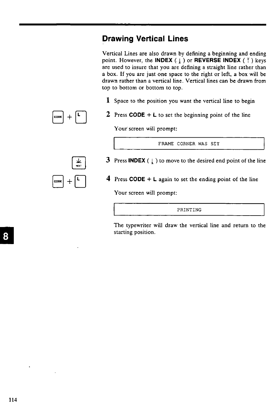 Drawing vertical lines | Panasonic KX-E4500 User Manual | Page 124 / 252