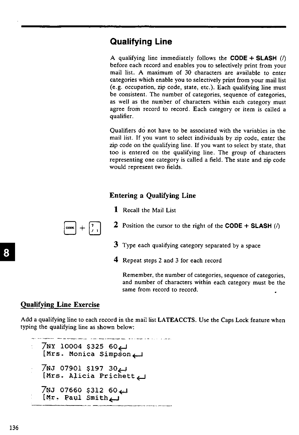 Qualifying line | Panasonic KX-E4500 User Manual | Page 146 / 252