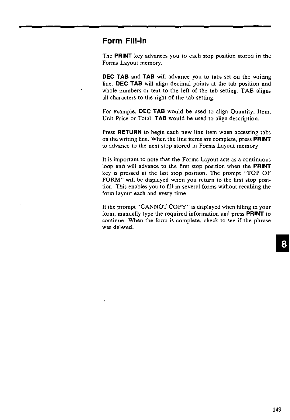 Form fill-in | Panasonic KX-E4500 User Manual | Page 159 / 252