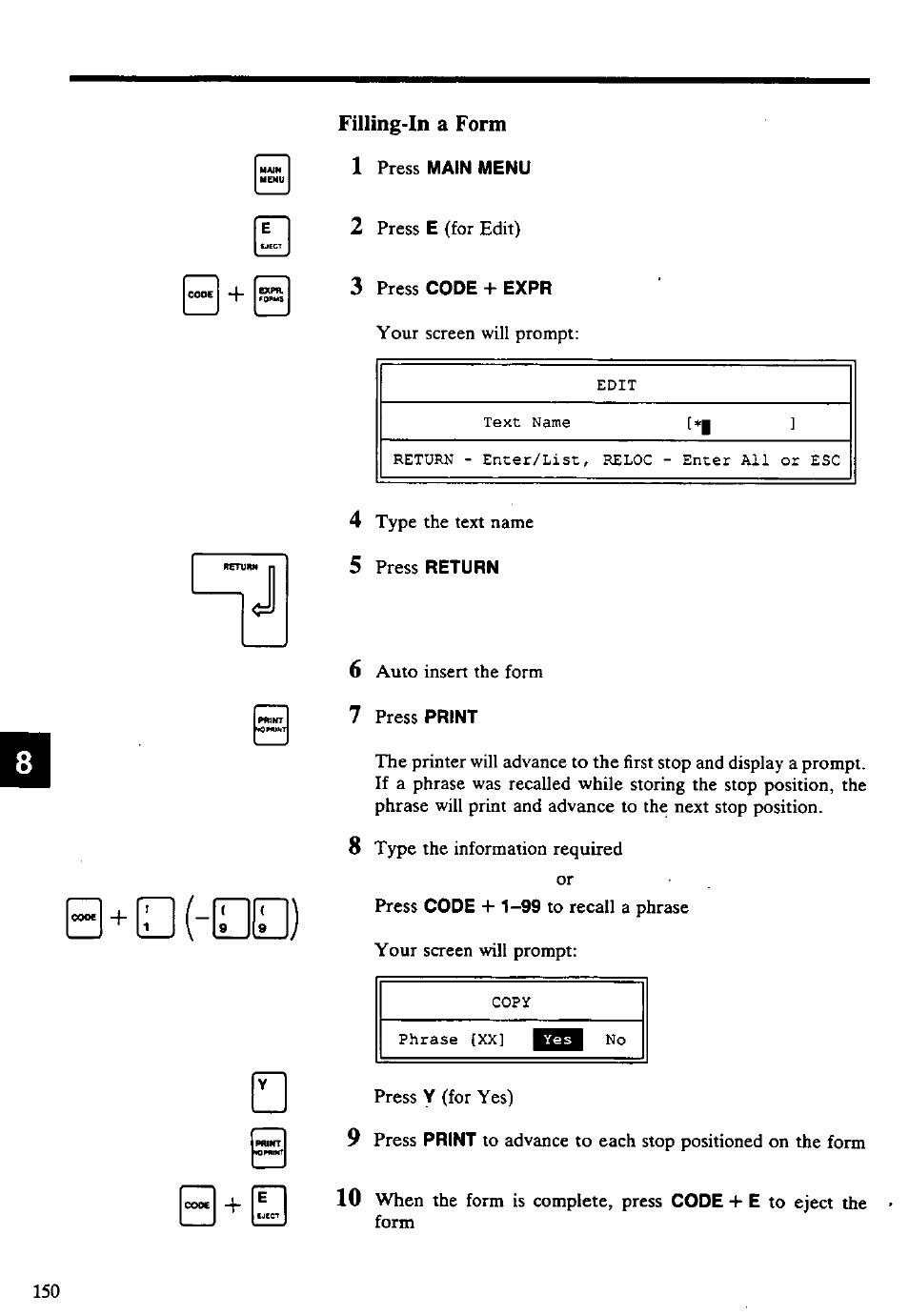 B+□(-□□) | Panasonic KX-E4500 User Manual | Page 160 / 252